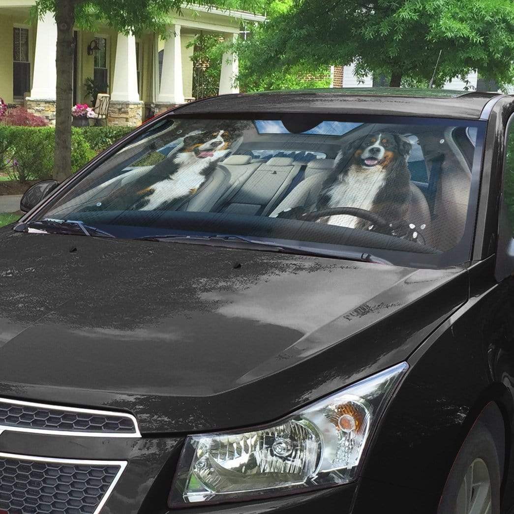 gearhumans 3D Bernese Mountain Dog Custom Sunshade GS19062 Auto Sunshade