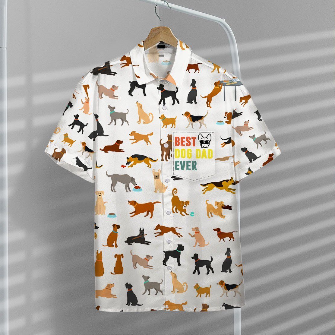 Gearhumans 3D Best Dog Dad Ever Hawaii Shirt ZK0705213 Hawai Shirt