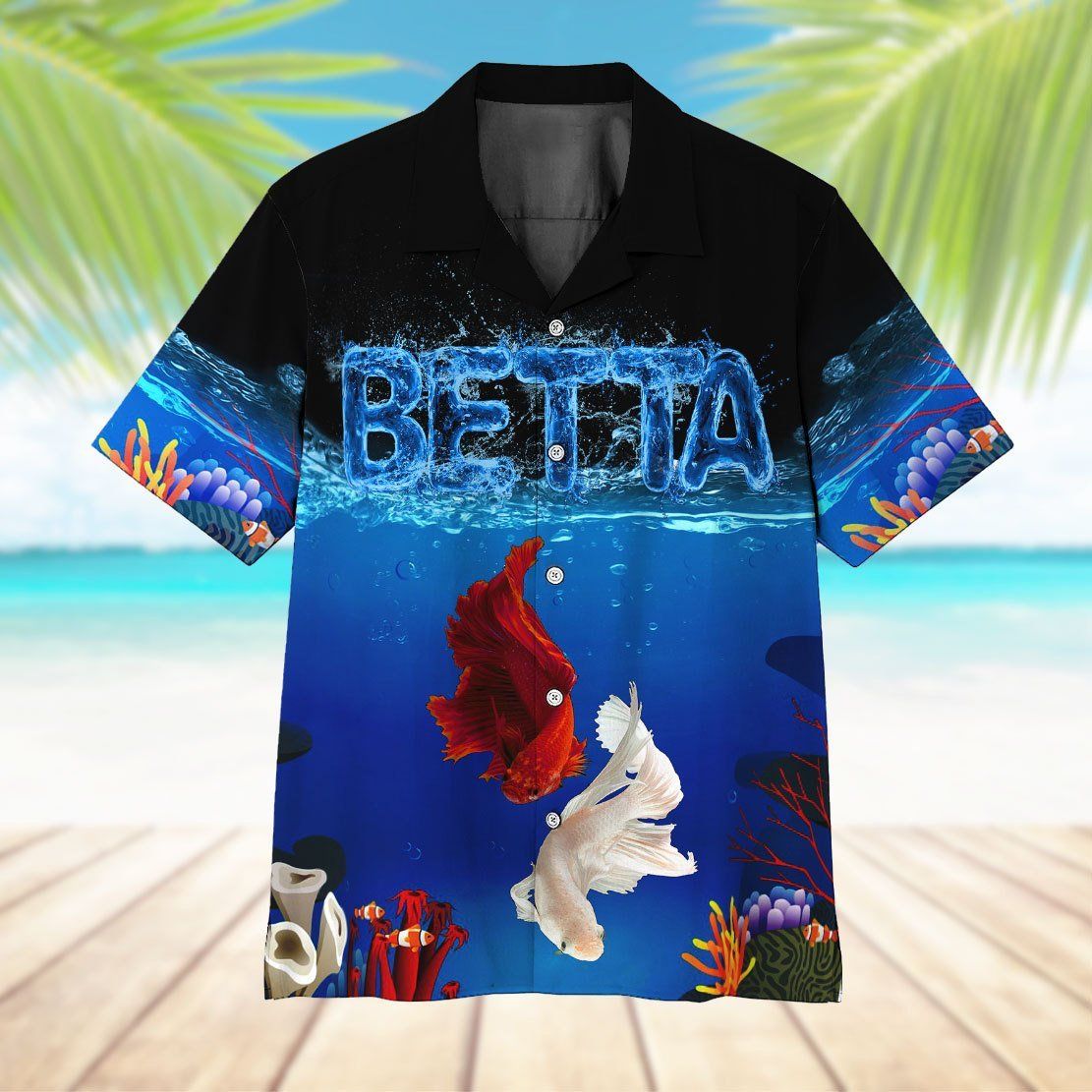 Gearhumans 3D Betta Fish Hawaii Shirt ZZ2005211 Hawai Shirt