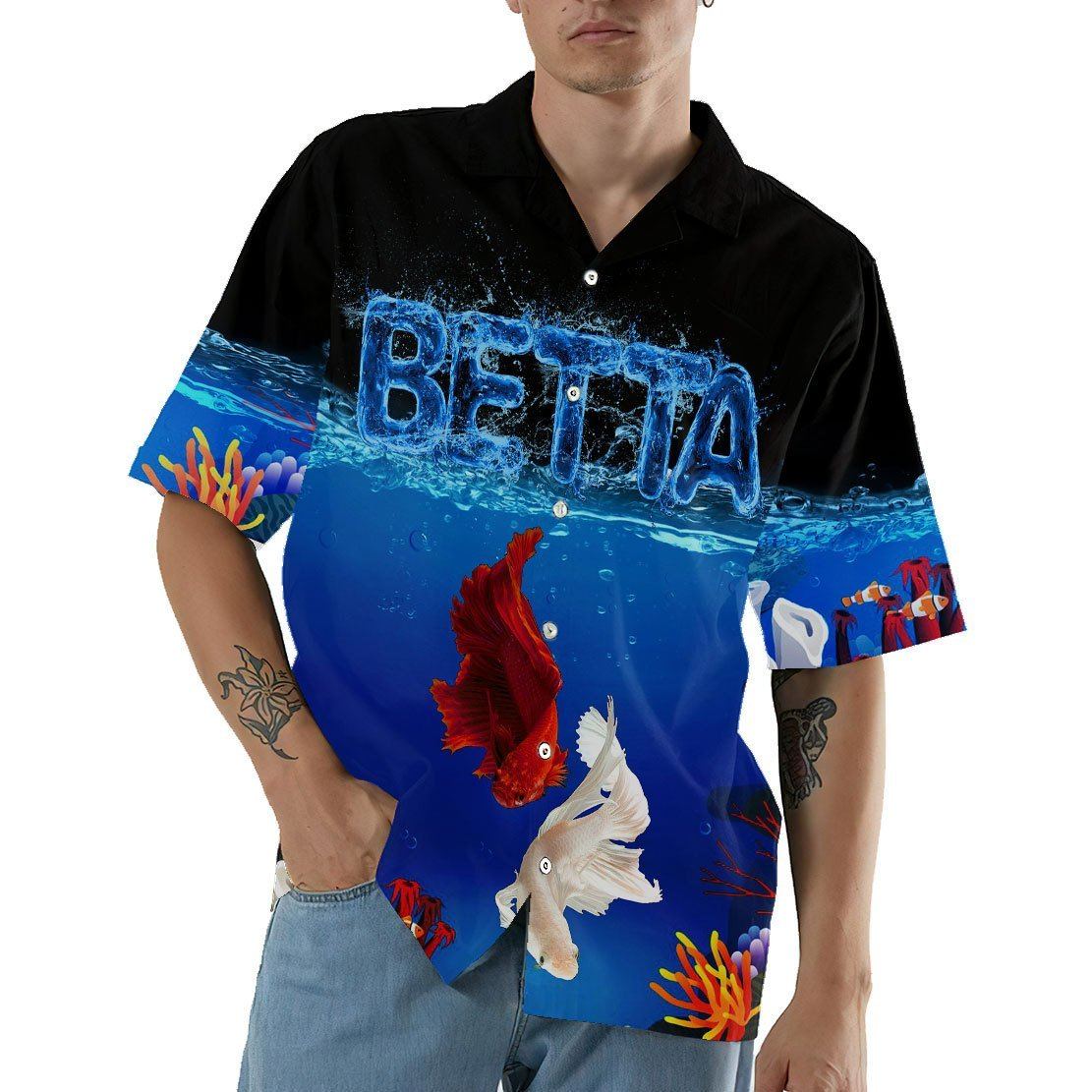 Gearhumans 3D Betta Fish Hawaii Shirt ZZ2005211 Hawai Shirt