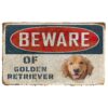 Gearhumans 3D Beware Of Golden Retriever Custom Doormat GS0605211 Doormat Doormat S(15,8inchx23,6inch)