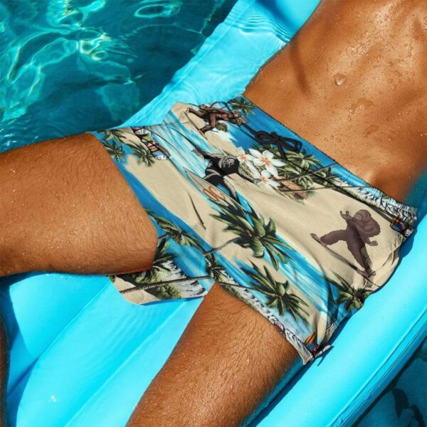 Gearhumans 3D Bigfoot Custom Beach Shorts Swim Trunks GV18083 Men Shorts