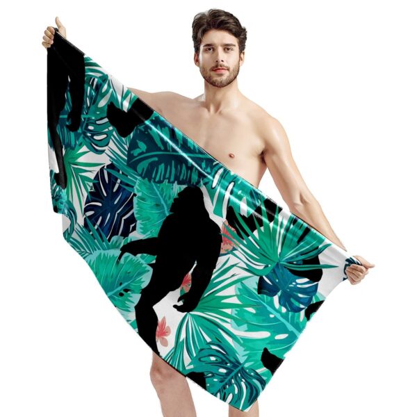 Gearhumans 3D Bigfoot Tropical Beach Towel ZK1905212 Towel 