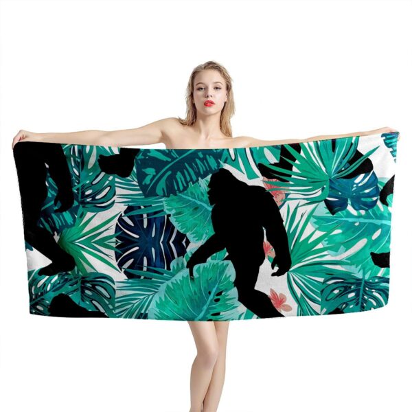 Gearhumans 3D Bigfoot Tropical Beach Towel ZK1905212 Towel 
