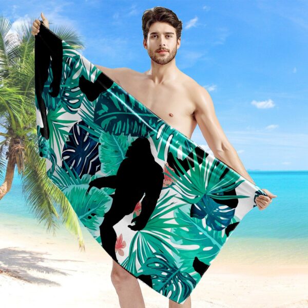 Gearhumans 3D Bigfoot Tropical Beach Towel ZK1905212 Towel 