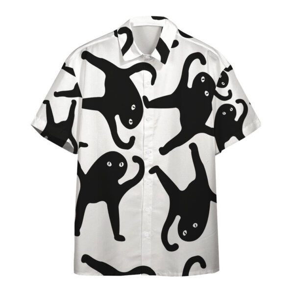 Gearhumans 3D Black Catto Meme Custom Short Sleeve Shirt GO04052130 3D Apparel Hoodie S 