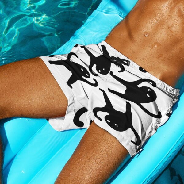 Gearhumans 3D Black Catto Meme Custom Shorts GO06052130 Men Shorts 