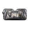 gearhumans 3D Black Couple Chartreux Cats Custom Car Auto Sunshade GV050611 Auto Sunshade 57''x27.5''