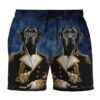 Gearhumans 3D Black Labrador Retriever Dog Portrait Military Uniform Custom Summer Beach Shorts Swim Trunks GV01071 Men Shorts Men Shorts S