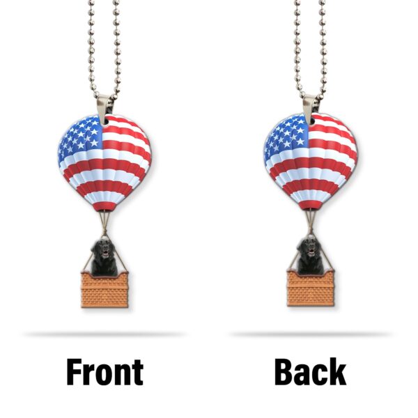 Gearhumans 3D Black Labrador Retriever In Hot Air Balloon Custom Car Hanging GW27052115 Car Hanging