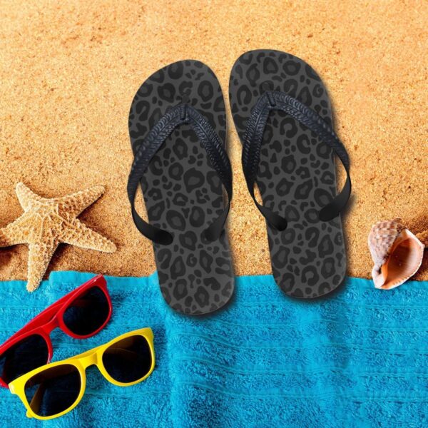 Gearhumans 3D Black Leopard Flip Flop ZK26052111 Flipflop