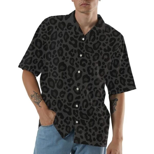 Gearhumans 3D Black Leopard Hawaii Shirt ZK1705218 Hawai Shirt