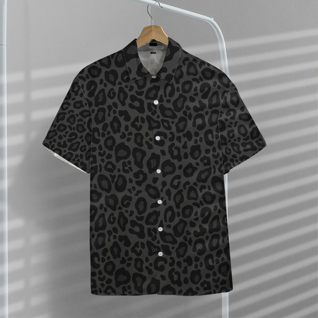 Gearhumans 3D Black Leopard Hawaii Shirt ZK1705218 Hawai Shirt
