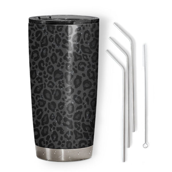 Gearhumans 3D Black Leopard Tumbler ZK1705217 Tumbler