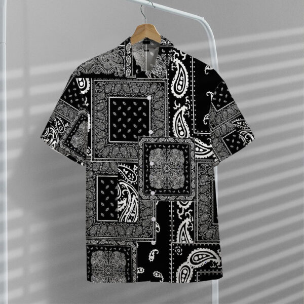Gearhumans 3D Black Multiple Paisley Bandanas Hawaii Shirt ZK0705218 Hawai Shirt