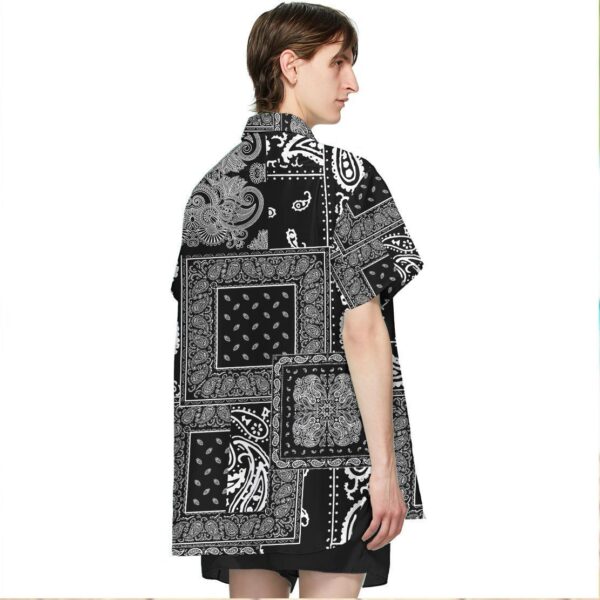 Gearhumans 3D Black Multiple Paisley Bandanas Hawaii Shirt ZK0705218 Hawai Shirt
