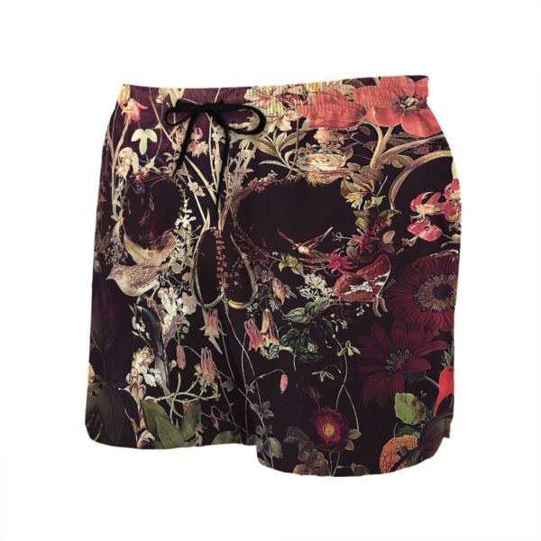 Gearhumans 3D Bloom Skull Custom Beach Shorts Swim Trunks GS14052132 Men Shorts