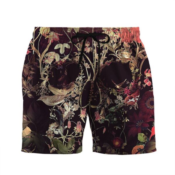 Gearhumans 3D Bloom Skull Custom Beach Shorts Swim Trunks GS14052132 Men Shorts Men Shorts S 