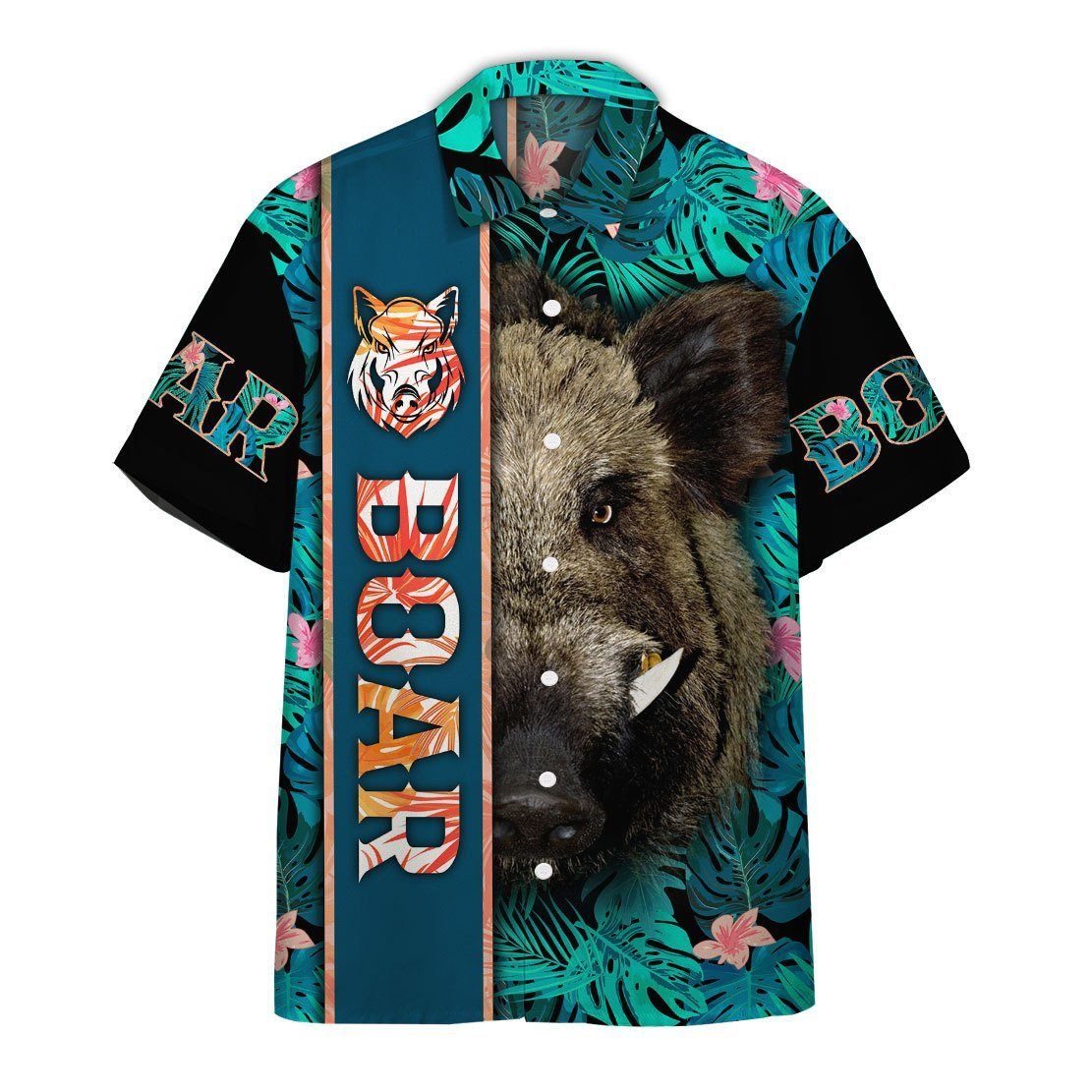 Gearhumans 3D Boar Hawaii Shirt ZZ01042 Hawai Shirt Short Sleeve Shirt S