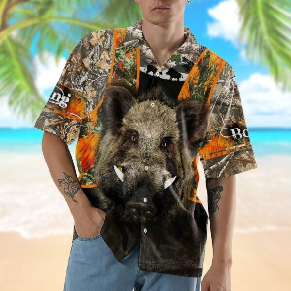 Gearhumans 3D Boar Hunting Hawaii Shirt ZB180310 Hawai Shirt