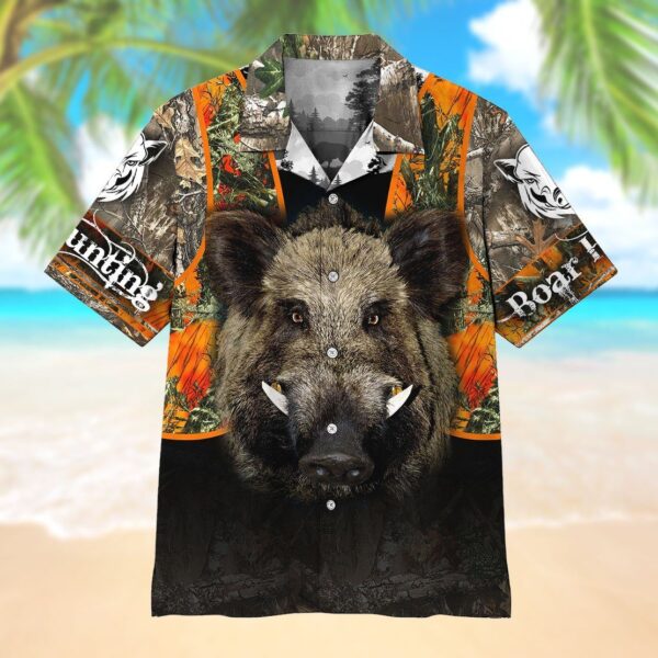 Gearhumans 3D Boar Hunting Hawaii Shirt ZB180310 Hawai Shirt