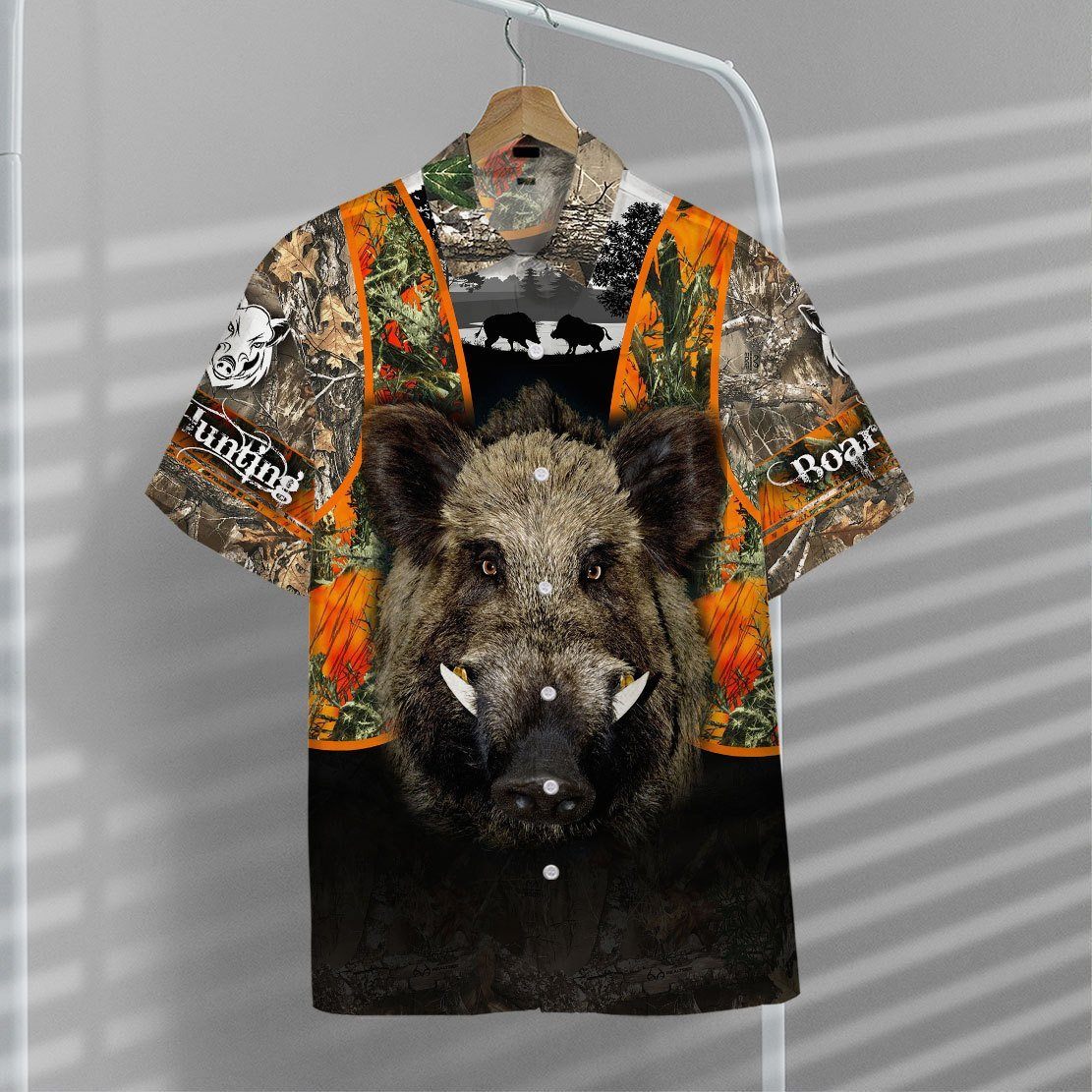 Gearhumans 3D Boar Hunting Hawaii Shirt ZB180310 Hawai Shirt