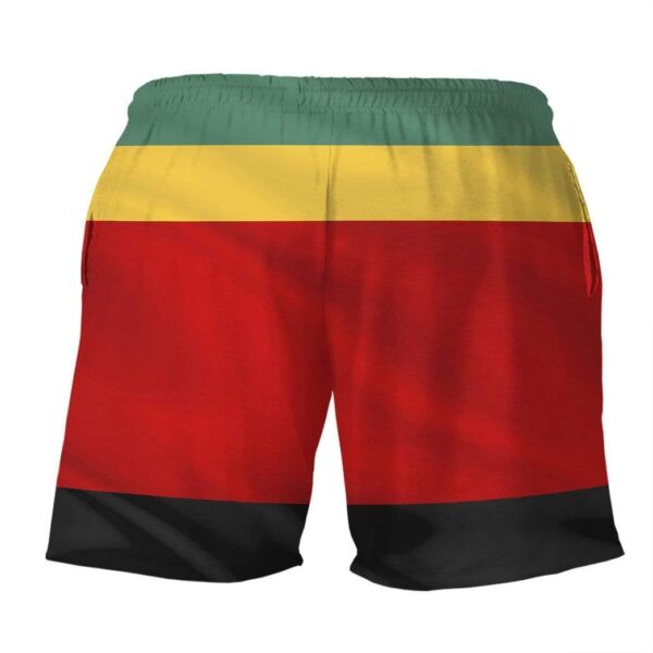 Gearhumans 3D Bob Marley Costume Summer Beach Shorts GN30079 Men Shorts