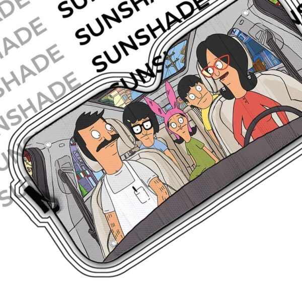 gearhumans 3D Bob s Burgers Family Custom Car Auto Sunshade Custom Car Auto Sunshade GC23071 Auto Sunshade