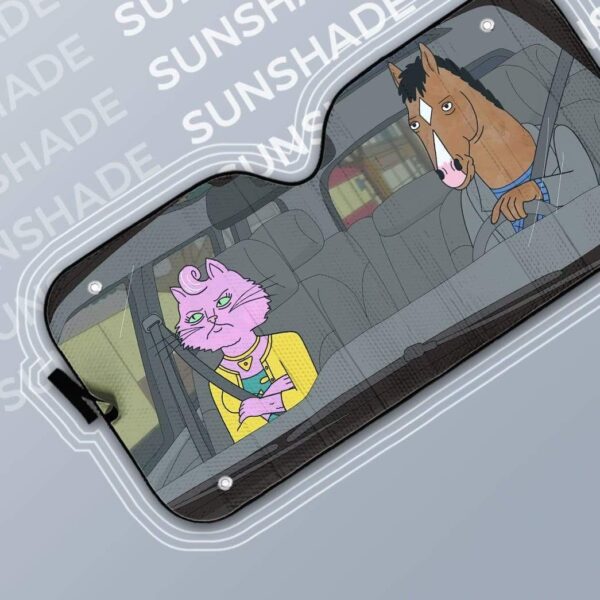 gearhumans 3D BoJack Horseman Custom Car Auto Sunshade GL27072 Auto Sunshade 