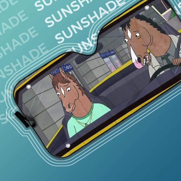 gearhumans 3D BoJack Horseman Custom Car Auto Sunshade GL27073 Auto Sunshade 