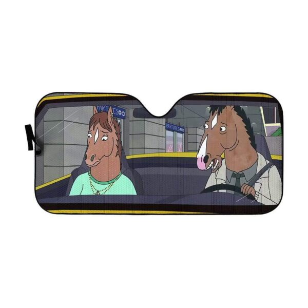 gearhumans 3D BoJack Horseman Custom Car Auto Sunshade GL27073 Auto Sunshade 57''x27.5'' 