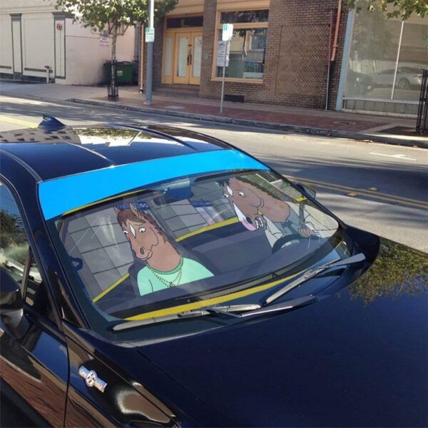 gearhumans 3D BoJack Horseman Custom Car Auto Sunshade GL27073 Auto Sunshade