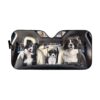 gearhumans 3D Border Collie Puppy Custom Car Auto Sunshade GL07086 Auto Sunshade 57''x27.5''