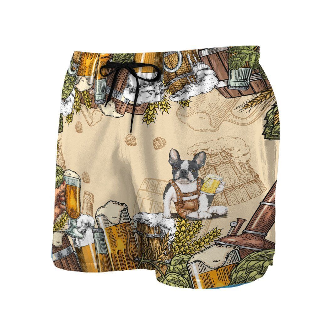 Gearhumans 3D Boston Terrier and Beer Custom Hawaii Shirt GS0807213 Hawai Shirt