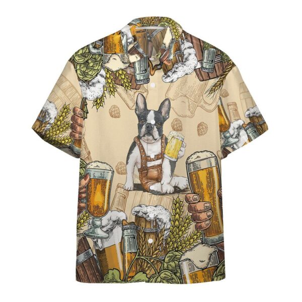 Gearhumans 3D Boston Terrier and Beer Custom Hawaii Shirt GS0807213 Hawai Shirt Hawai Shirt S 