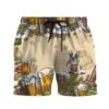 Gearhumans 3D Boston Terrier and Beer Custom Men Short GS0807214 Men Shorts Men Shorts S