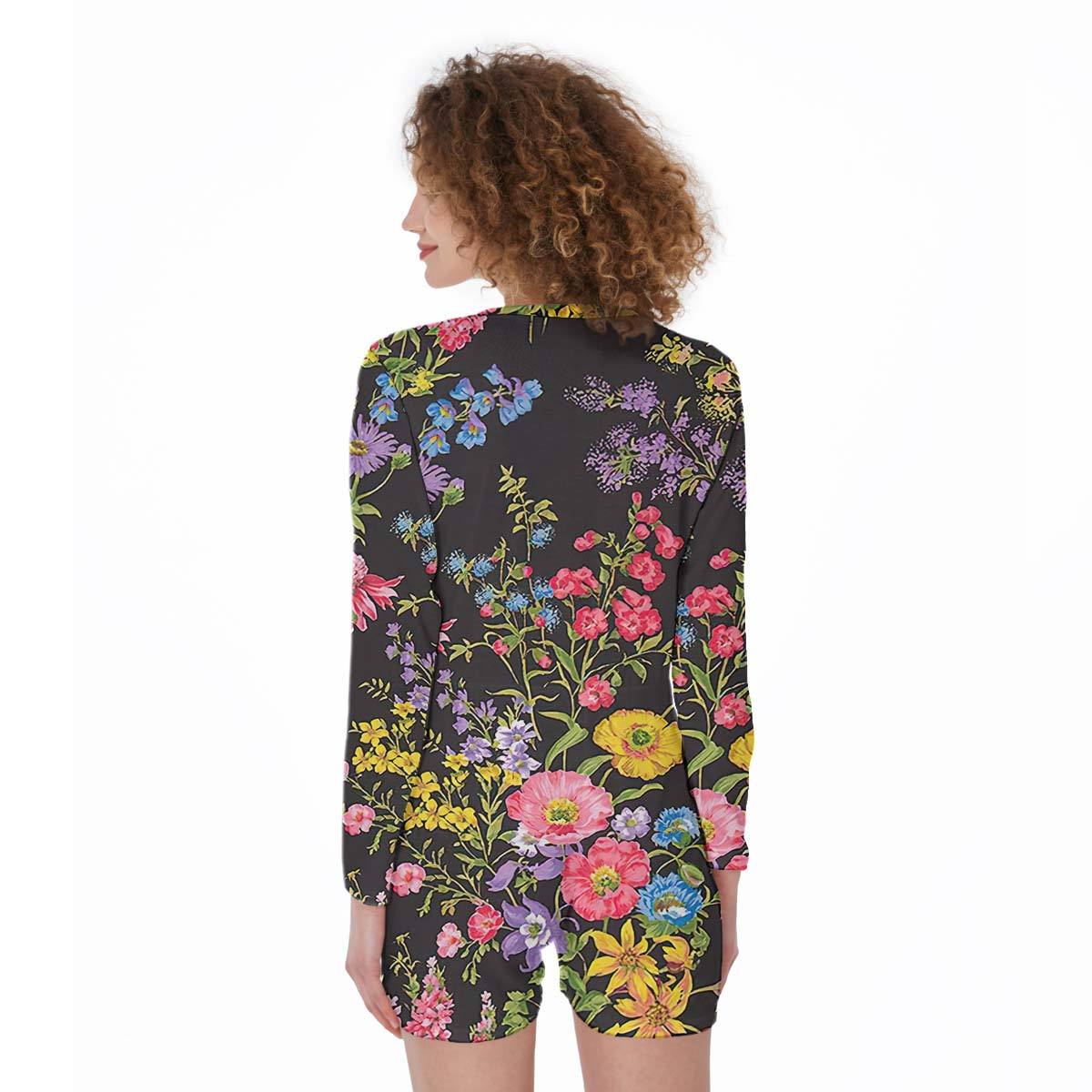 Gearhumans 3D Botanical Garden Custom One Piece Womens Pajamas GS0107215 One piece women pajamas