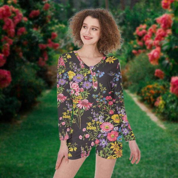 Gearhumans 3D Botanical Garden Custom One Piece Womens Pajamas GS0107215 One piece women pajamas