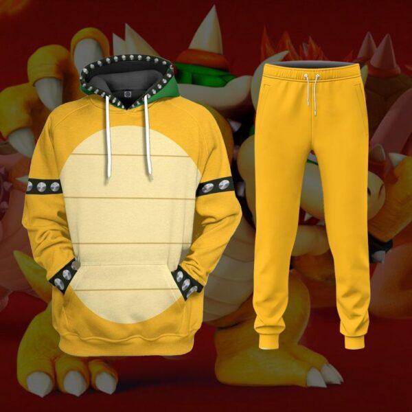 Gearhumans 3D Bowser Custom Hoodie Apparel GS01067 3D Apparel 