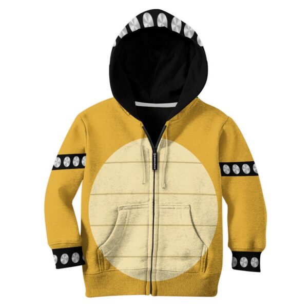 Gearhumans 3D Bowser Custom Kid Hoodie GW2506211 Kid 3D Apparel Kid Zip Hoodie XS 