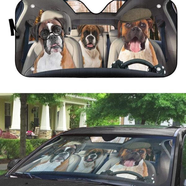 gearhumans 3D Boxer Custom Car Auto Sunshade GL20071 Auto Sunshade 