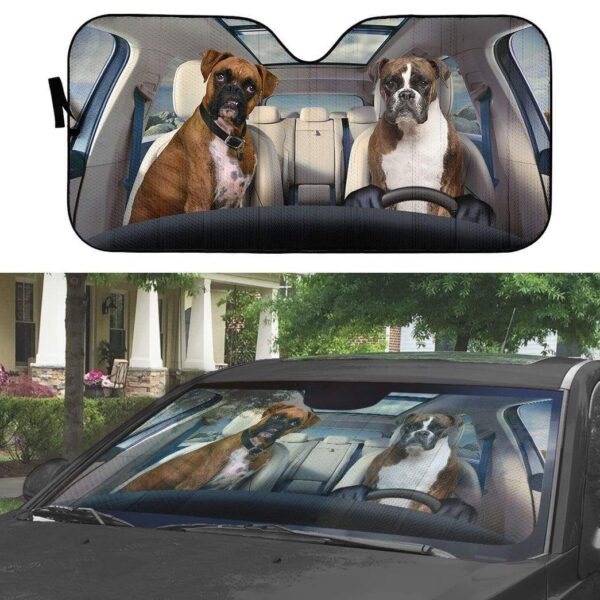 gearhumans 3D Boxer Custom Sunshade GS19067 Auto Sunshade