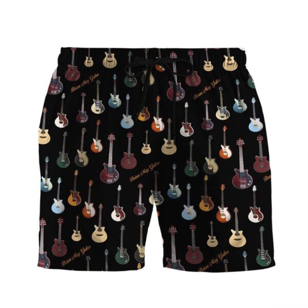 Gearhumans 3D Brian May Custom Beach Shorts Swim Trunks GL100819 Men Shorts Men Shorts S