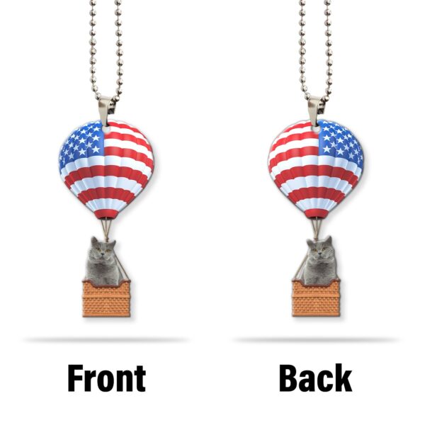 Gearhumans 3D British Shorthair Cat In Hot Air Balloon Custom Car Hanging GW10062116 Car Hanging 