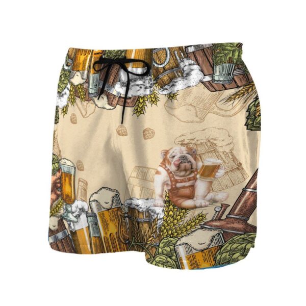 Gearhumans 3D Bulldog and Beer Custom Men Short GS06072116 Men Shorts