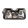 gearhumans 3D Bulldog Custom Car Auto Sunshade GD1105112 Auto Sunshade 57''x27.5''