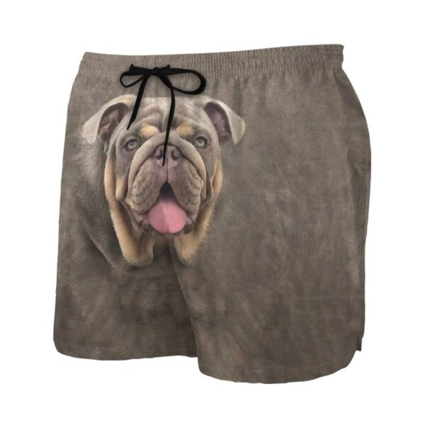 Gearhumans 3D Bulldog Face Custom Beach Shorts Swim Trunks GV12064 Men Shorts