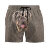 Gearhumans 3D Bulldog Face Custom Beach Shorts Swim Trunks GV12064 Men Shorts Men Shorts S