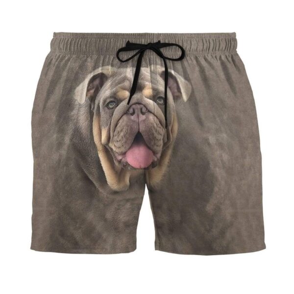 Gearhumans 3D Bulldog Face Custom Beach Shorts Swim Trunks GV12064 Men Shorts Men Shorts S 