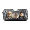 gearhumans 3D Bulldog Family Custom Car Auto Sunshade GW12065 Auto Sunshade 57''x27.5''